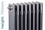 DQ-MD4-R-750-TH - DQ Modus 4 Column Horizontal Radiator H750mm x W1128mm Raw DQ-MD4-R-750-TH - DQ Modus 4 Column Horizontal Radiator H750mm x W1128mm Raw